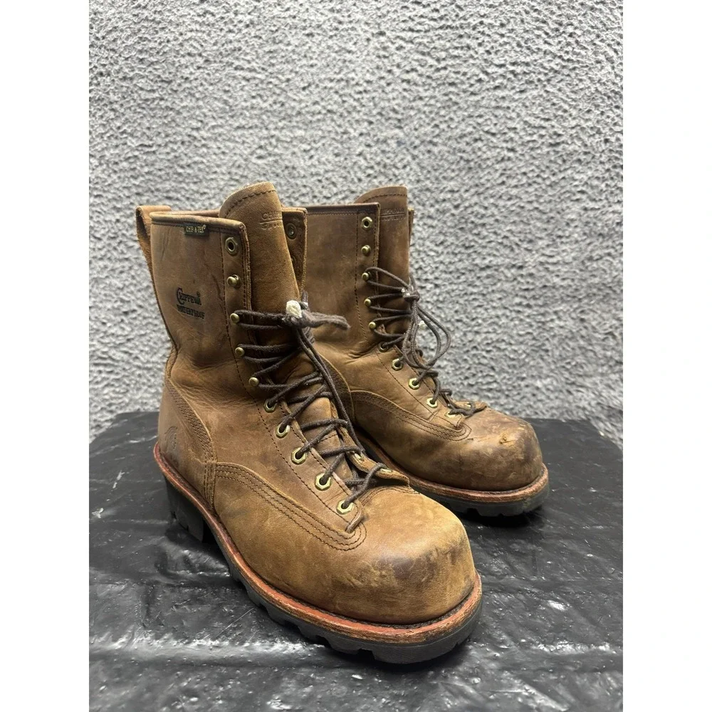 Chippewa Leather‎ Paladin Waterproof Steel Toe Logger Boots Mens Size 10.5W US